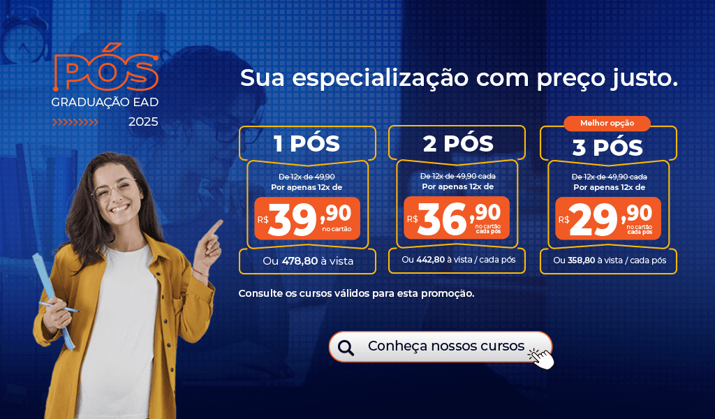 Black Facuminas 2 Cursos por 12x de R$59,60 - Ganhe mais 1 Pós