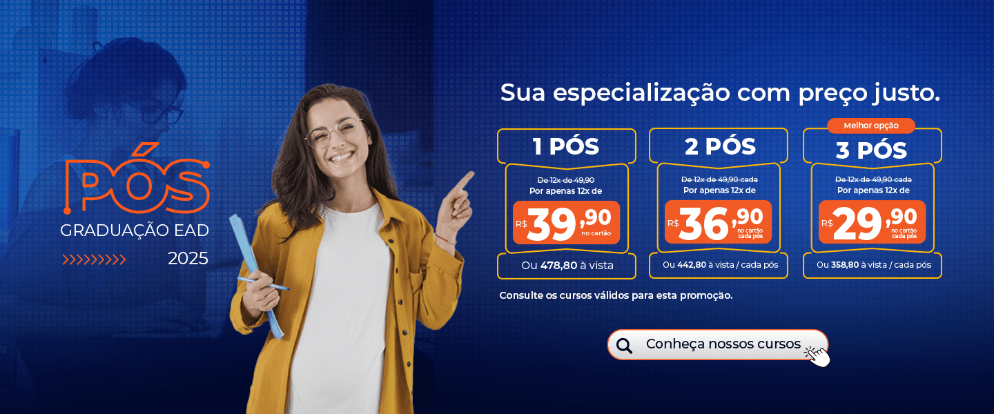 Black Facuminas 2 Cursos por 12x de R$59,60 - Ganhe mais 1 Pós