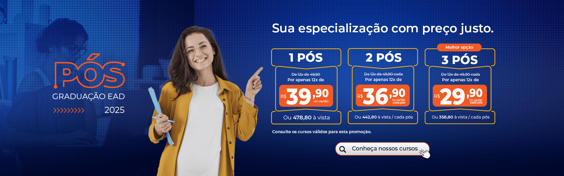 Black Facuminas 2 Cursos por 12x de R$59,60 - Ganhe mais 1 Pós